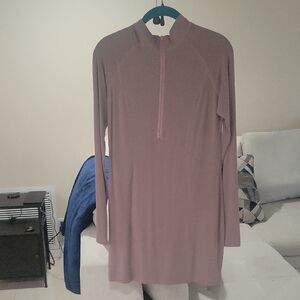 Sporty Mauve Long Sleeve Dress